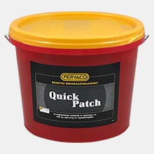 Spann med QuickPatch reparasjonsasfalt
