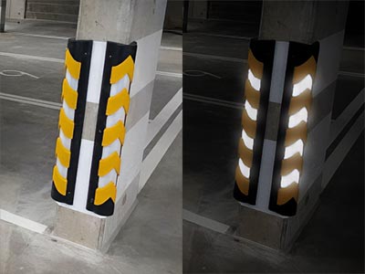 Hjørnebeskytter i PPC med refleks