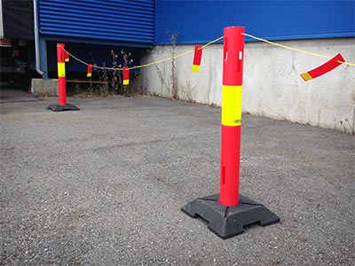 Trafikksylinder med sperresnor